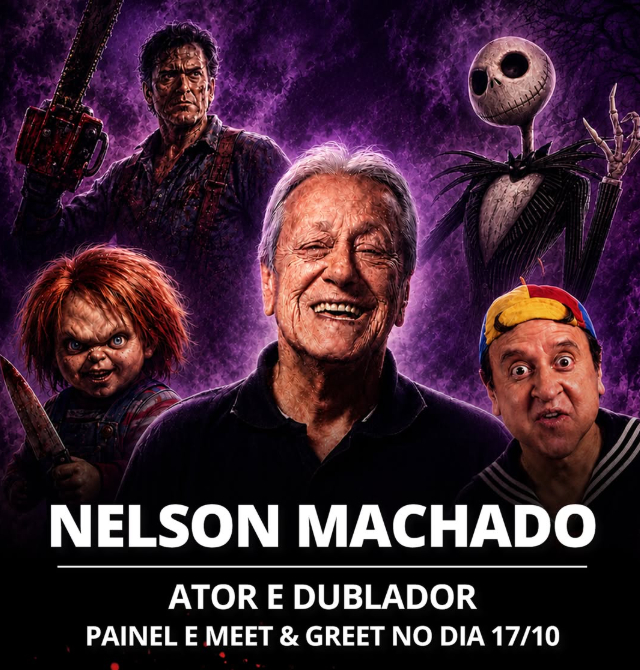 A Voz do Medo: Nelson Machado, dublador oficial de Chucky, é confirmado na Horror Expo 2026