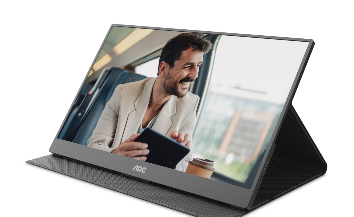 AOC lança monitor portátil no Brasil com modelo leve, versátil e pensado para mobilidade